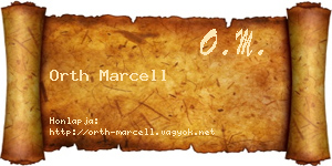 Orth Marcell névjegykártya